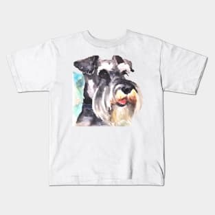 Miniature Schnauzer Watercolor - Gift For Dog Lovers Kids T-Shirt